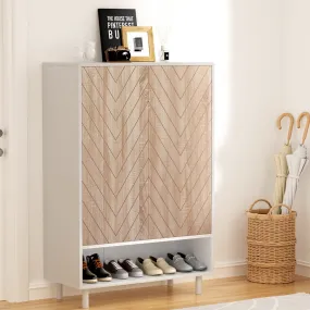 6-Tier Shoe Rack Cabinet, Push-to-Open, 24 Pairs - Artiss