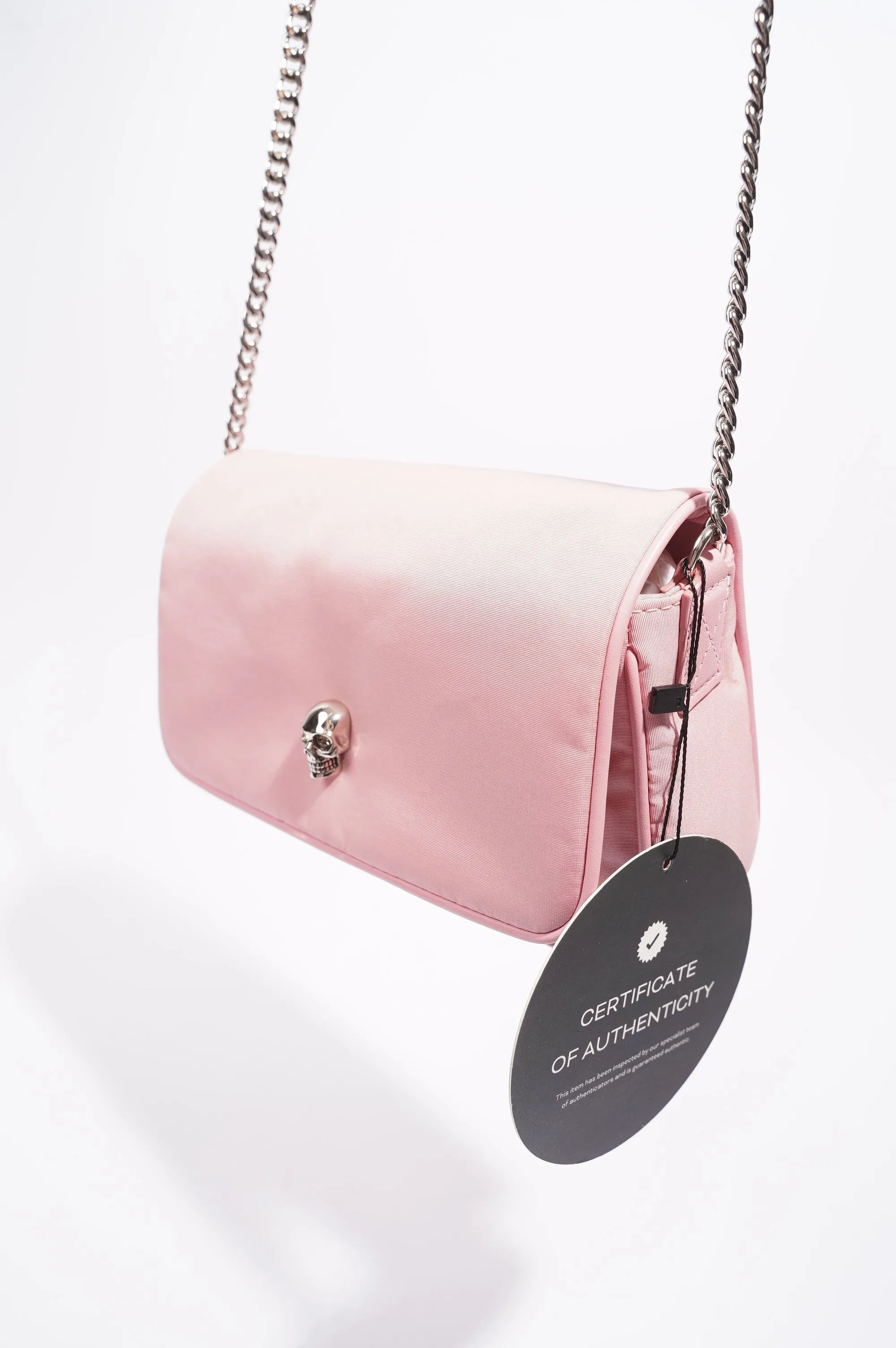Alexander McQueen Womens Skull Bag Pink / Silver