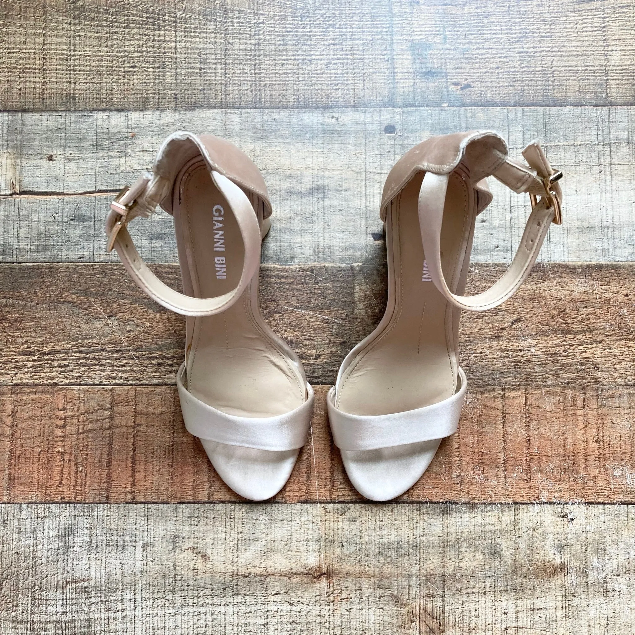Gianni Bini Satin High Heeled Sandals- Size 7.5 (see notes)