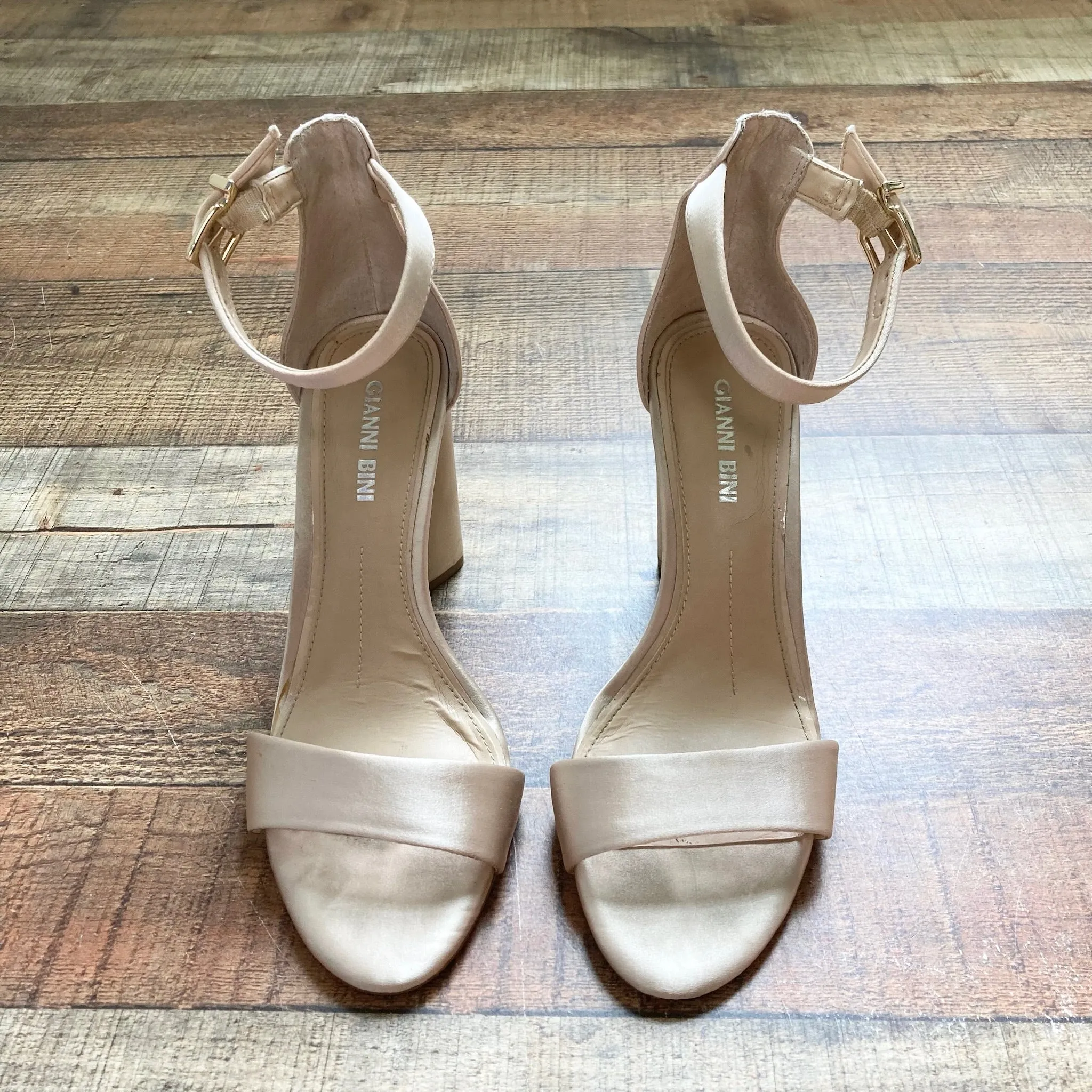 Gianni Bini Satin High Heeled Sandals- Size 7.5 (see notes)