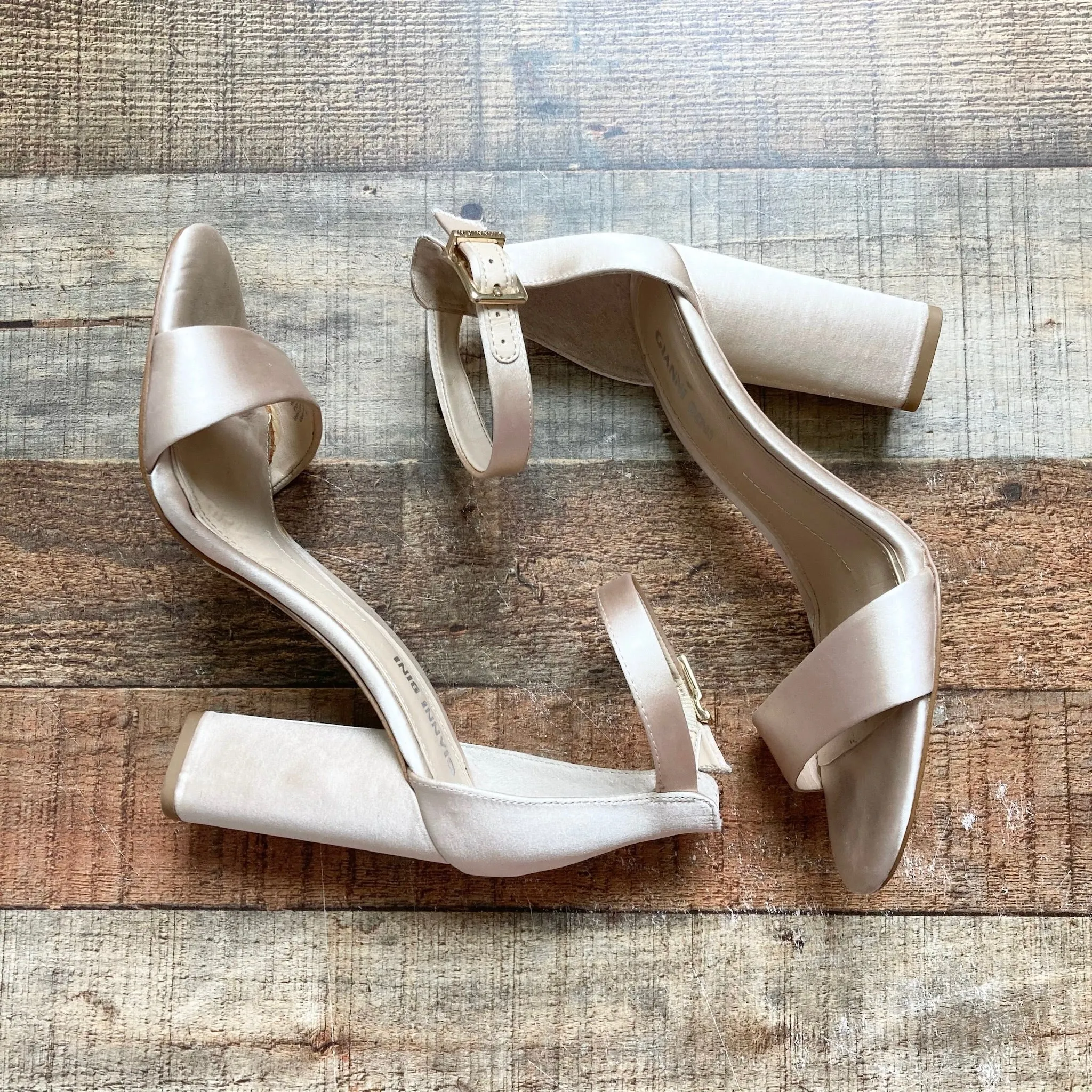 Gianni Bini Satin High Heeled Sandals- Size 7.5 (see notes)