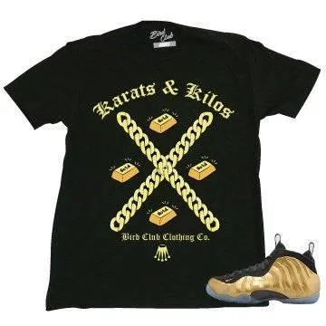 Gold Foamposite "Karats & Kilos" shirt