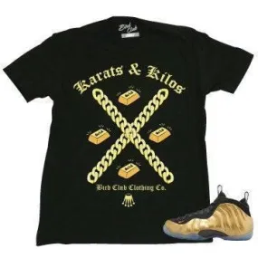 Gold Foamposite "Karats & Kilos" shirt