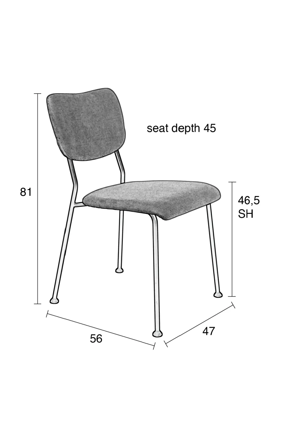 Green Upholstered Dining Chairs (2) | Zuiver Benson