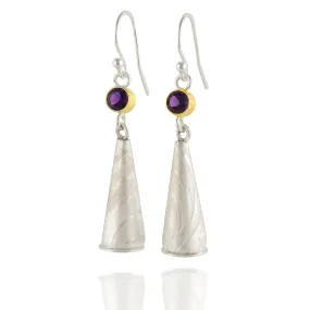 Groovy Heels Purple Amethyst Earrings