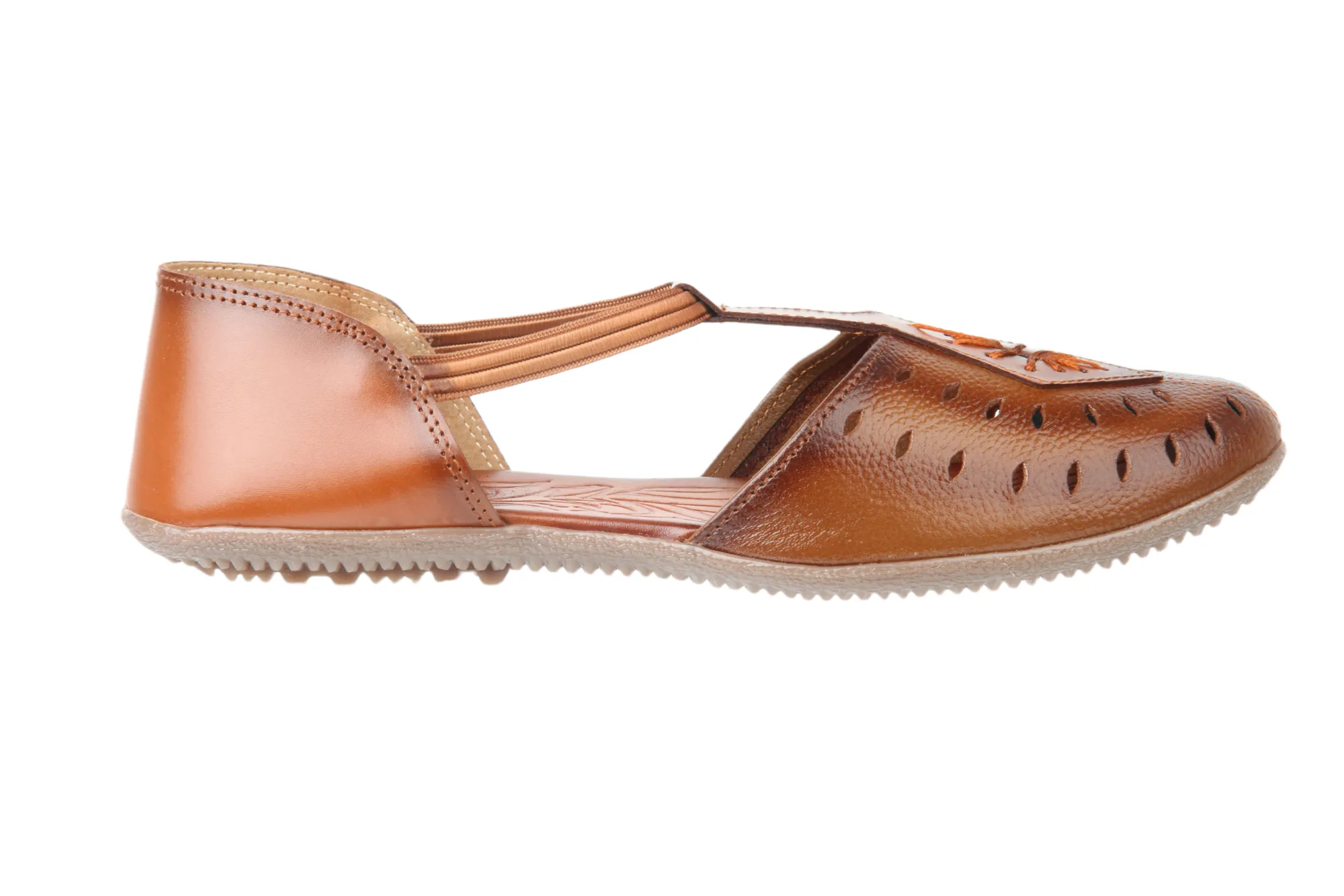 LADIES FLAT LEATHER SANDAL 996046