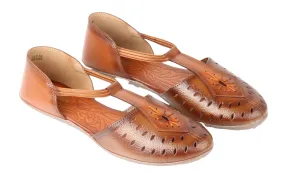 LADIES FLAT LEATHER SANDAL 996046