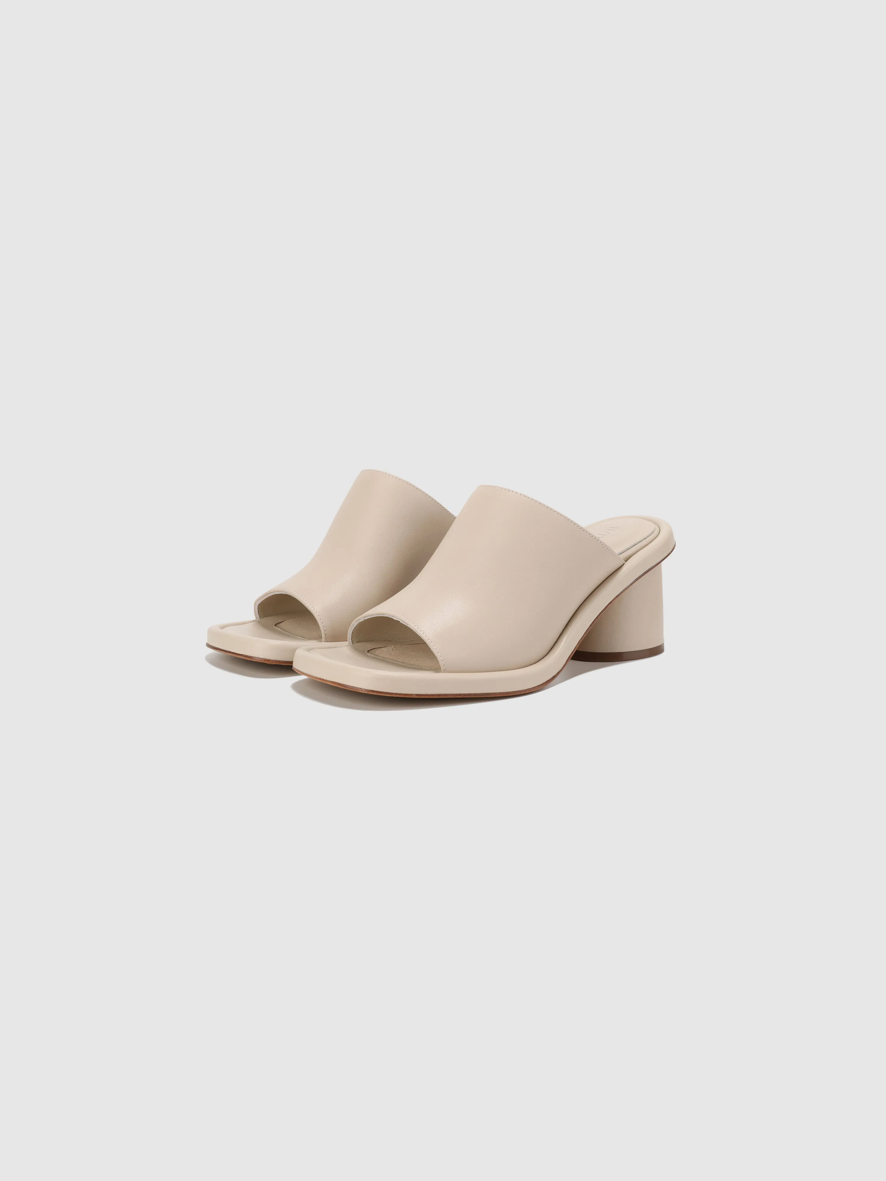 Square Toe Heeled Mules