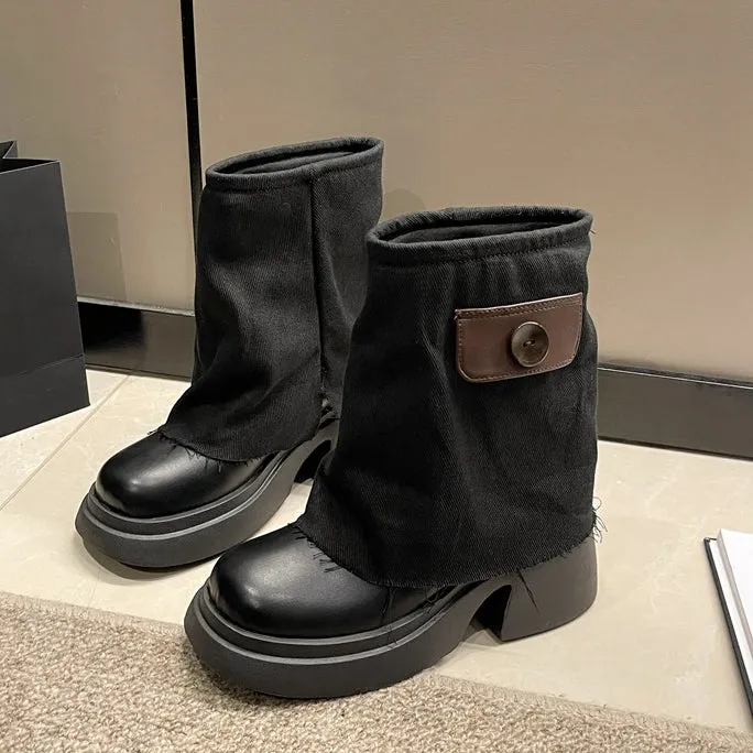 Thick-Soled Martin Tube Small Short Boots