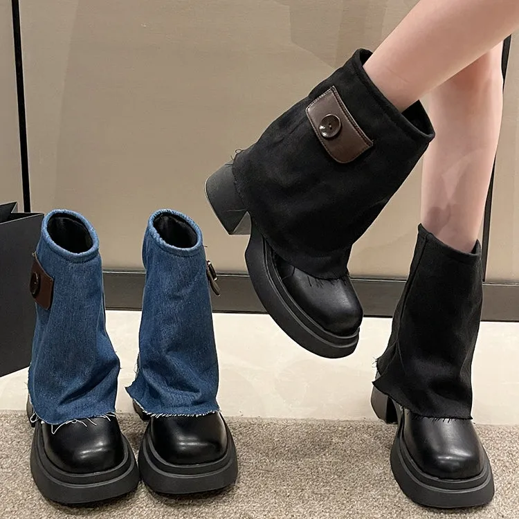 Thick-Soled Martin Tube Small Short Boots